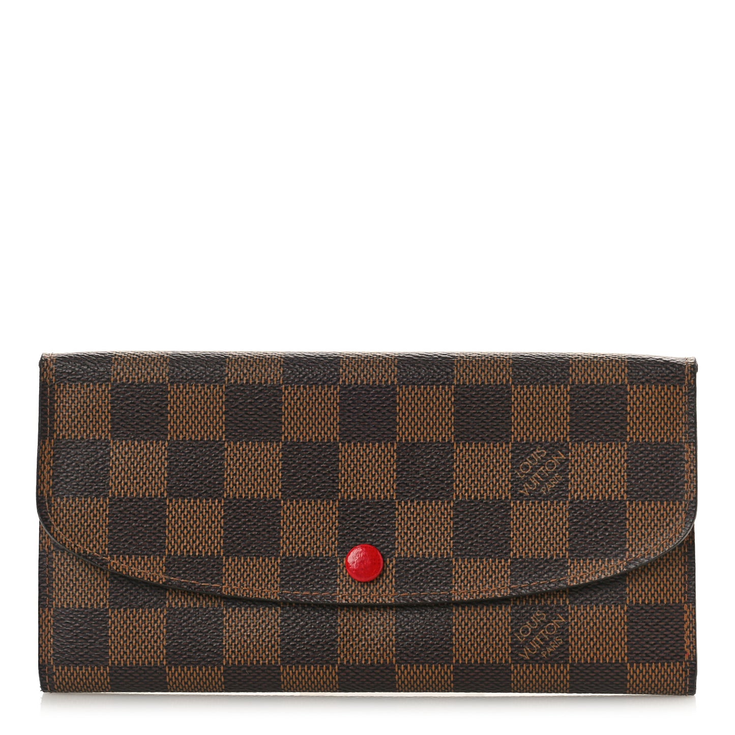Damier Ebene Emilie Wallet Red