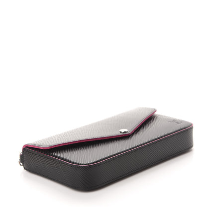 Louis Vuitton Epi Pochette Felicie Black Hot Pink 4 of 12