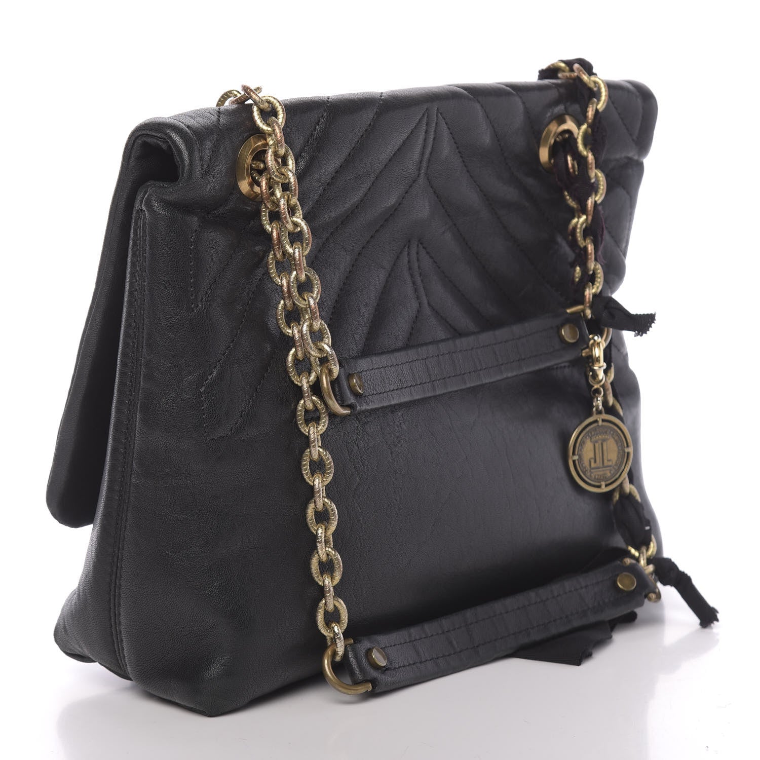 Lanvin Lambskin Quilted Medium Happy Shoulder Bag Black 3 of 9