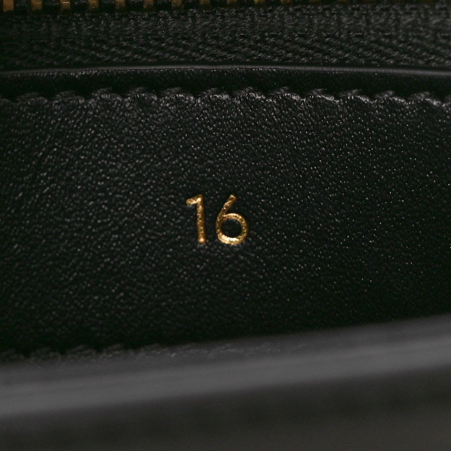 Satinated Calfskin Mini 16 Top Handle Bag Black