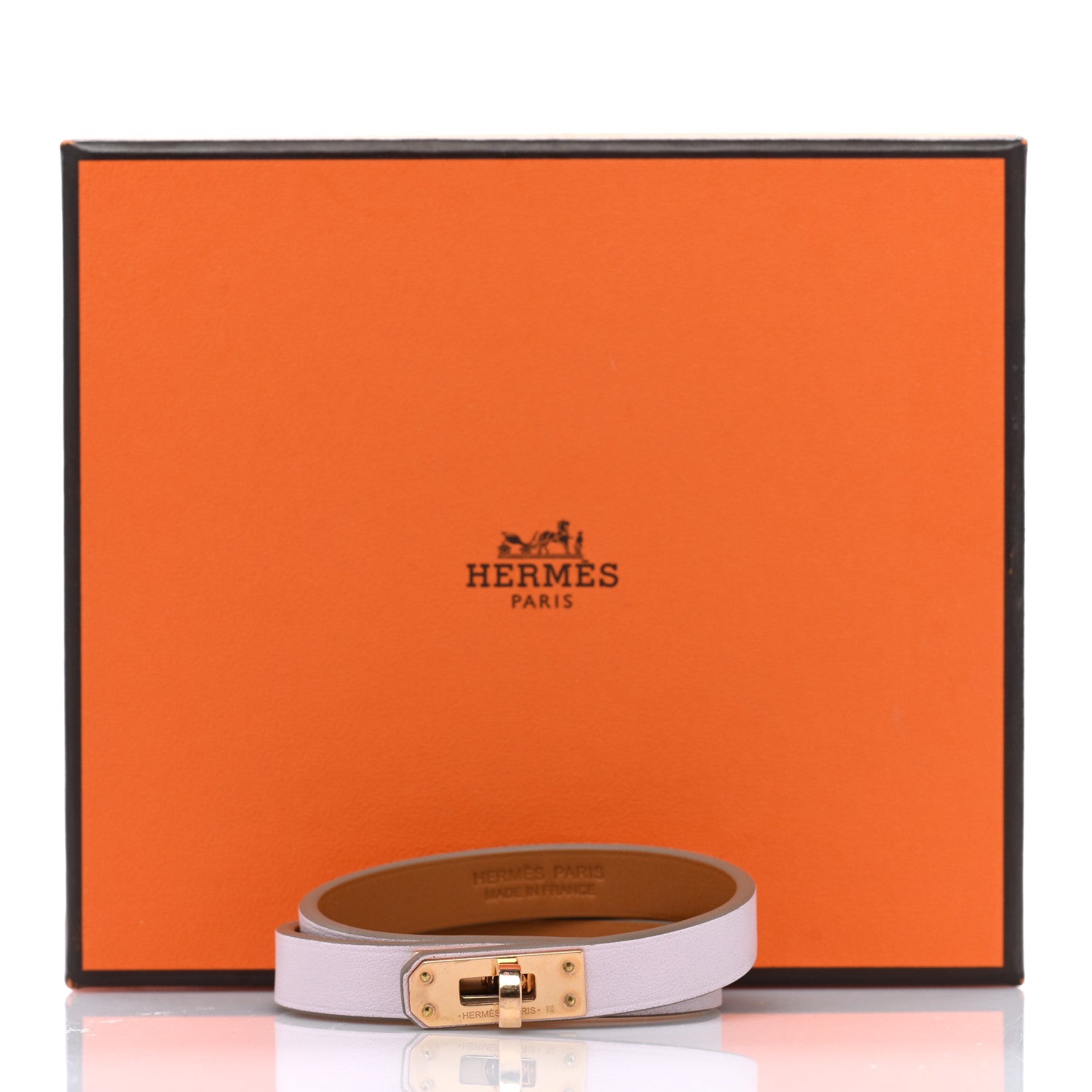 Hermes Swift Kelly Double Tour Bracelet T2 Mauve Pale 5 of 5