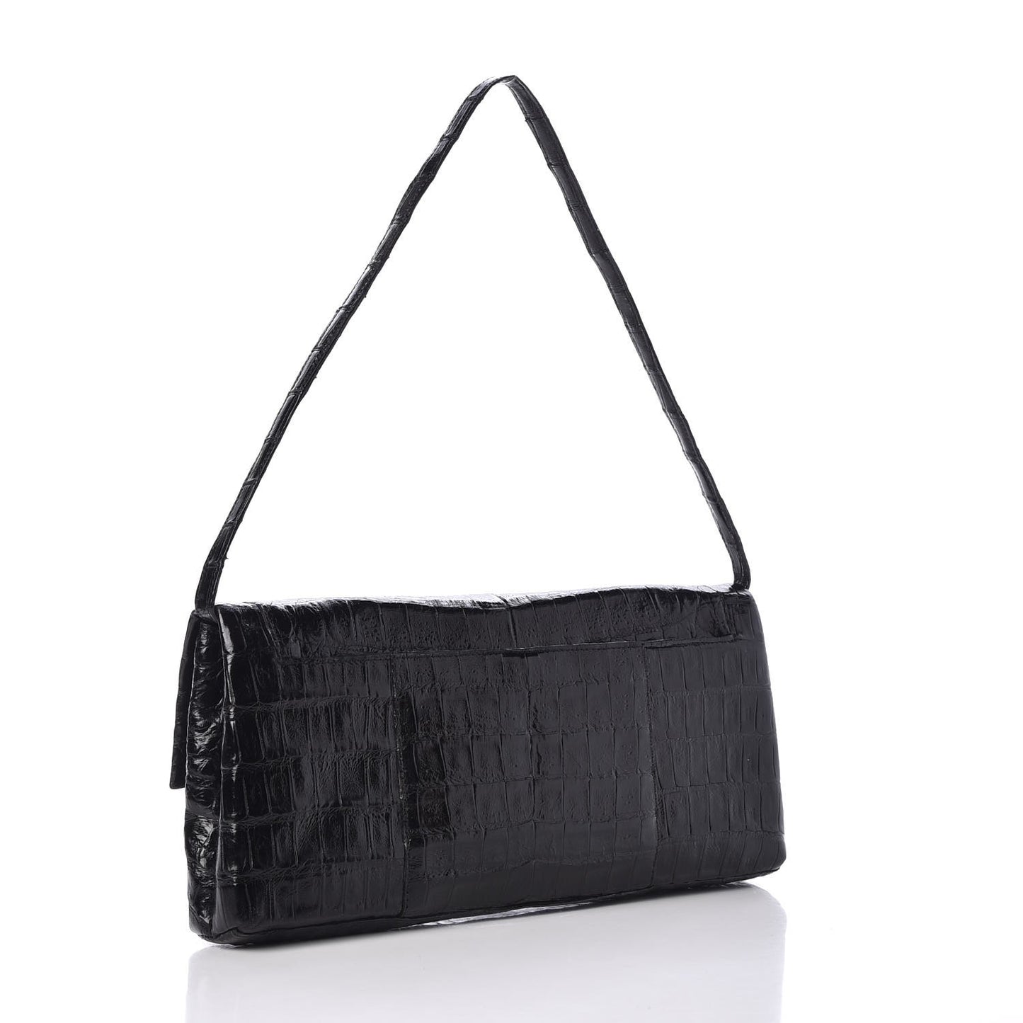 Crocodile Gotham Clutch Black