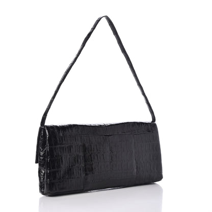 Nancy Gonzalez Crocodile Gotham Clutch Black 3 of 7