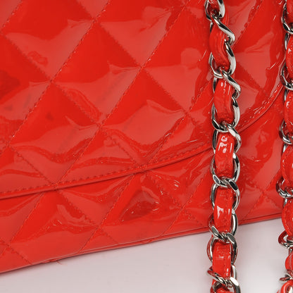 Chanel Patent Quilted Jumbo Double Flap Red 12 of 13