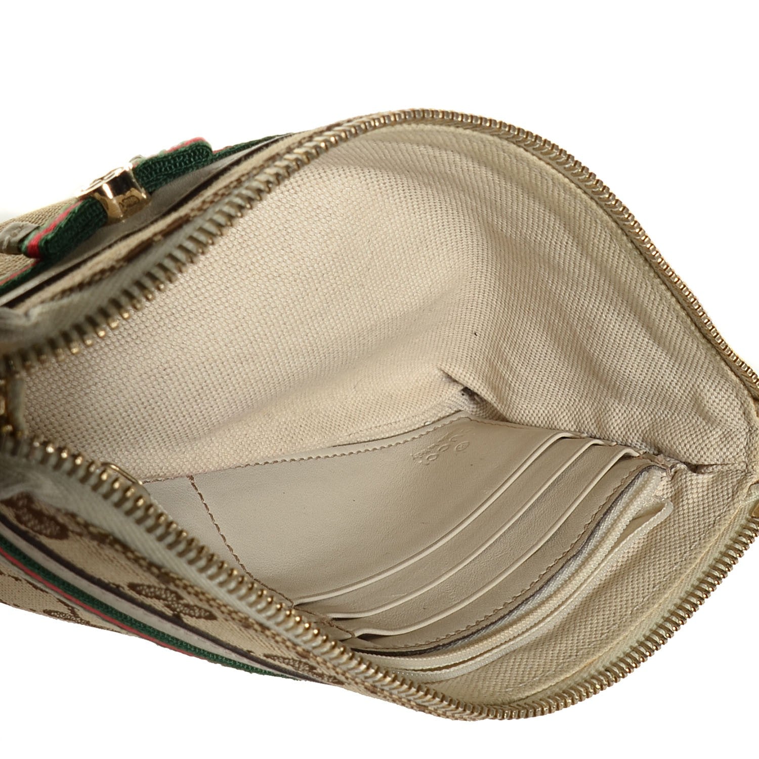 Gucci Monogram Web Bow and Interlocking G Mayfair Wristlet Off White 5 of 7