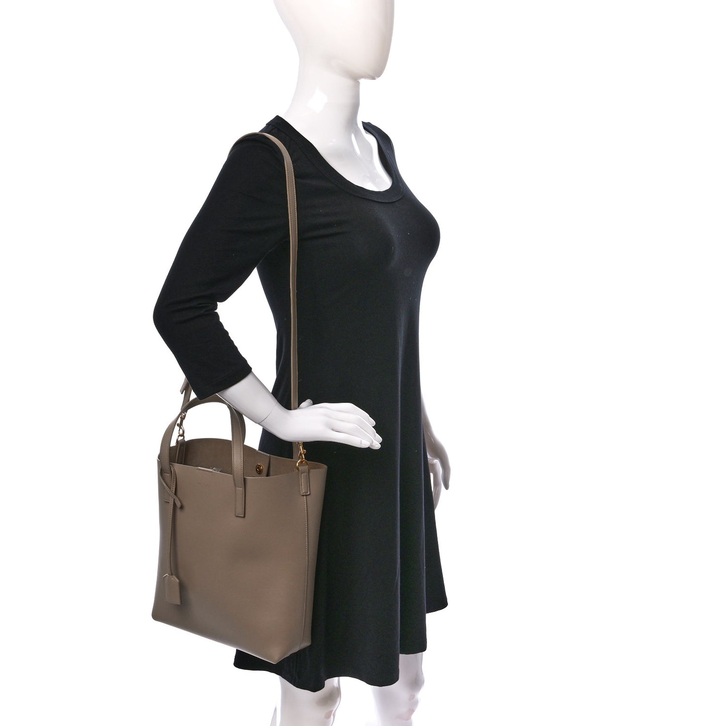 Calfskin Toy Shopping Tote Nude Powder