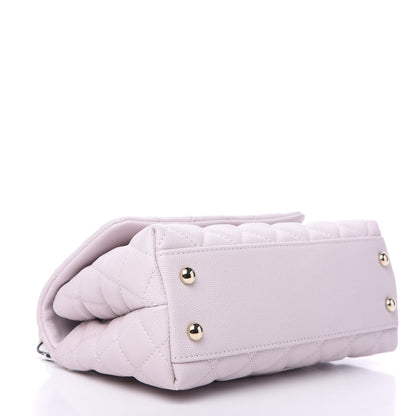 Chanel Caviar Quilted Mini Coco Handle Flap Lilas Lilac 3 of 9