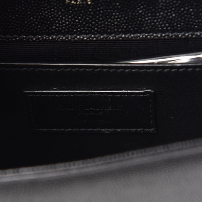 Saint Laurent Grain De Poudre Small Monogram Kate Satchel Black 9 of 9