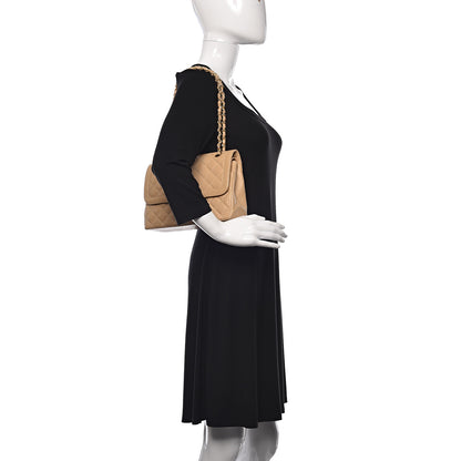 Chanel Lambskin Quilted Medium Double Flap Beige 2 of 15