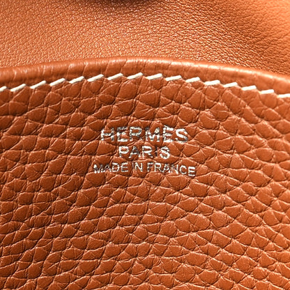 Hermes Taurillon Clemence Halzan 31 Gold 6 of 12