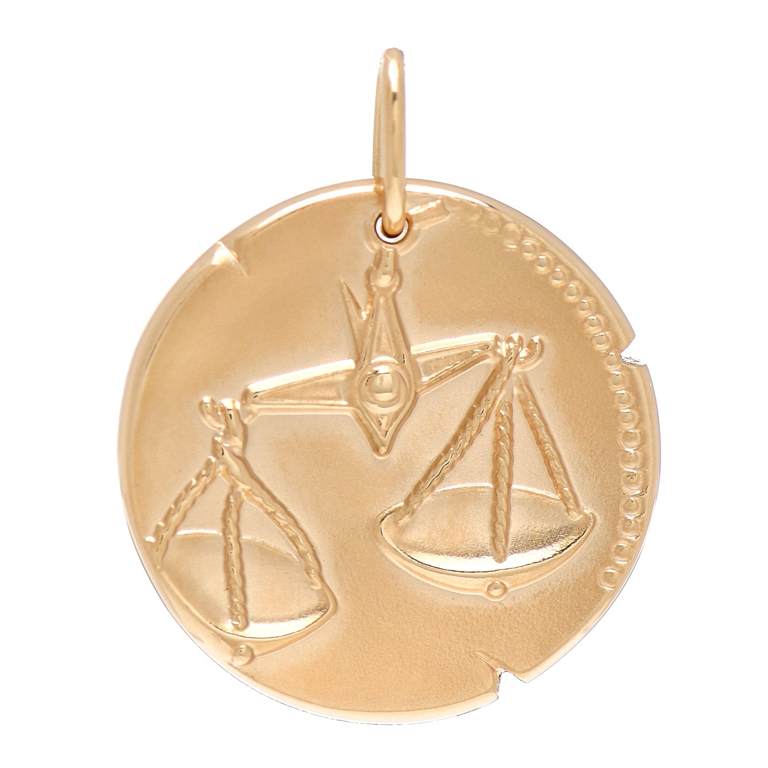 Van Cleef & Arpels 18K Yellow Gold Zodiac Libra Pendant 1 of 4