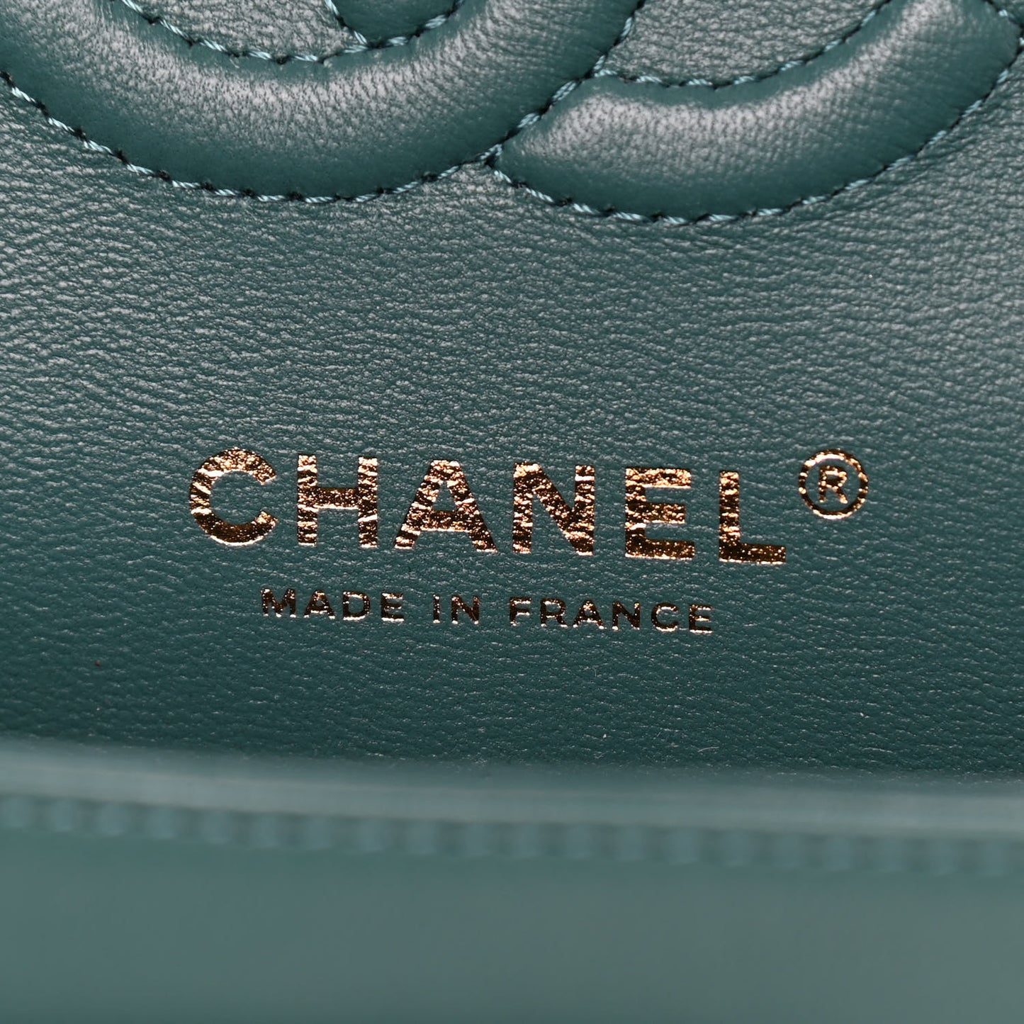 Lambskin Quilted Small Double Flap Green