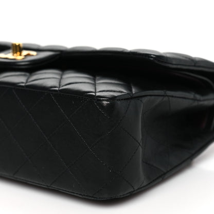 Chanel Lambskin Quilted Medium Double Flap Black 10 of 11