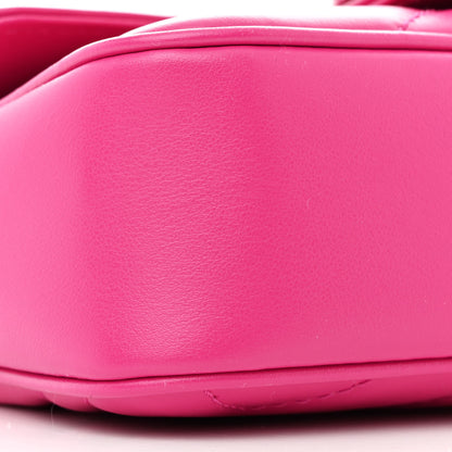 Gucci Calfskin Matelasse Monochrome GG Marmont Chain Belt Bag Classic Fuxia 9 of 10