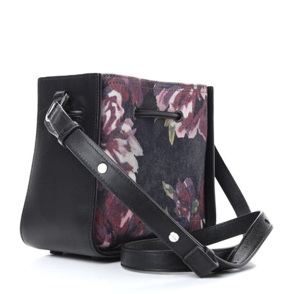 3.1 Phillip Lim Denim Painted Mini Soleil Bucket Bag Black 3 of 10