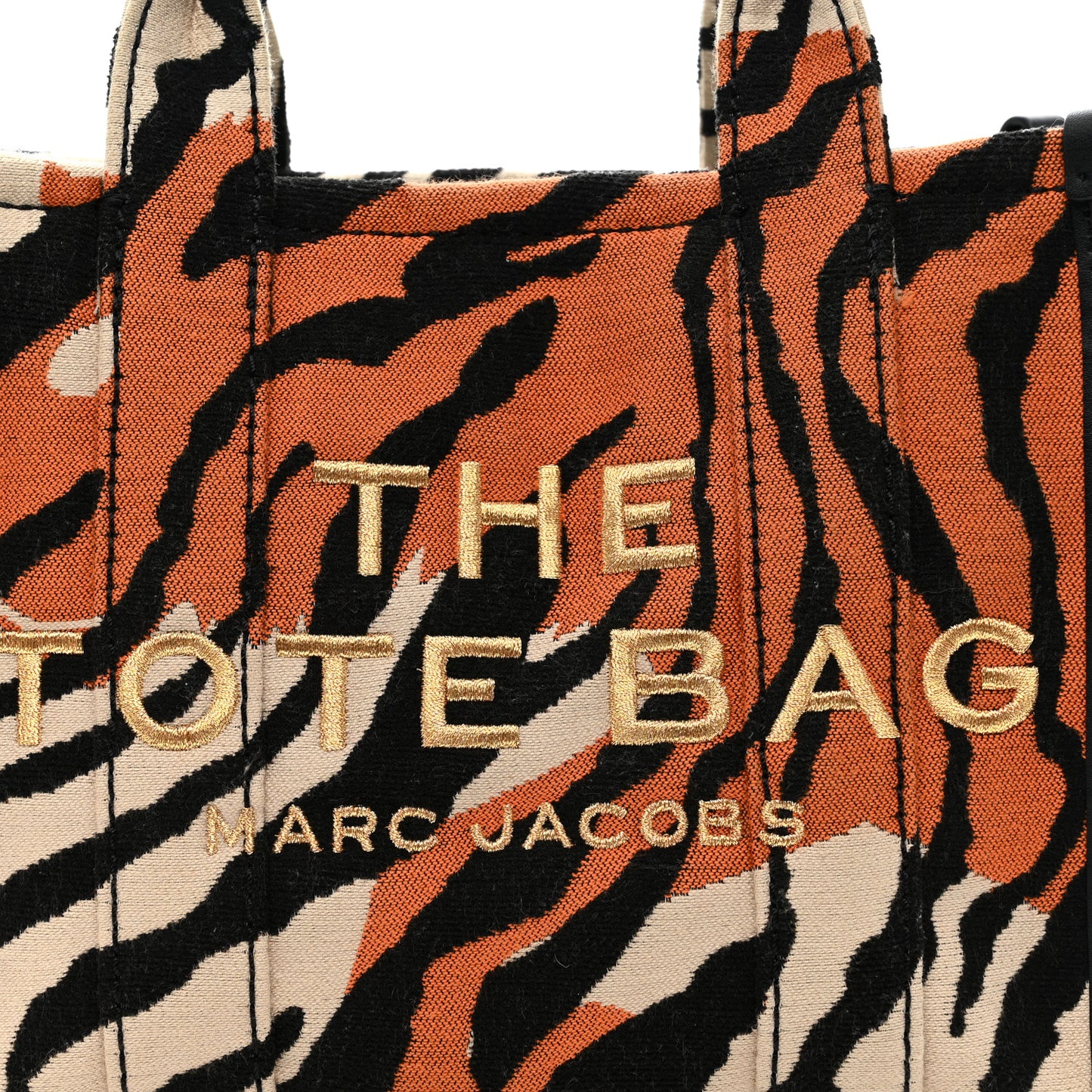 Cotton Canvas Zebra Tiger Print Mini The Traveler Tote Bag