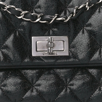 Chanel Glazed Crackled Calfskin Mademoiselle Flap Black 8 of 10