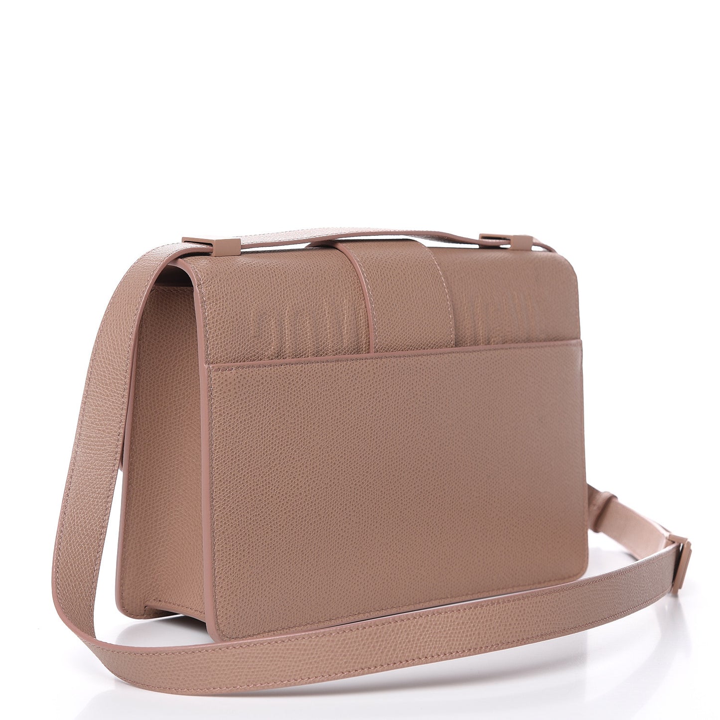 Ultra Matte Grained Calfskin 30 Montaigne Flap Bag Blush