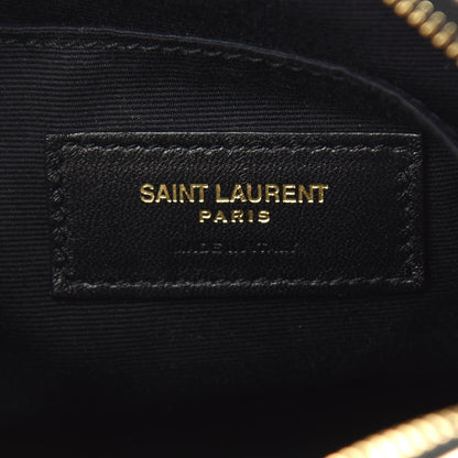 Saint Laurent Metallic Calfskin Matelasse Monogram Lou Belt Bag Platino 6 of 9
