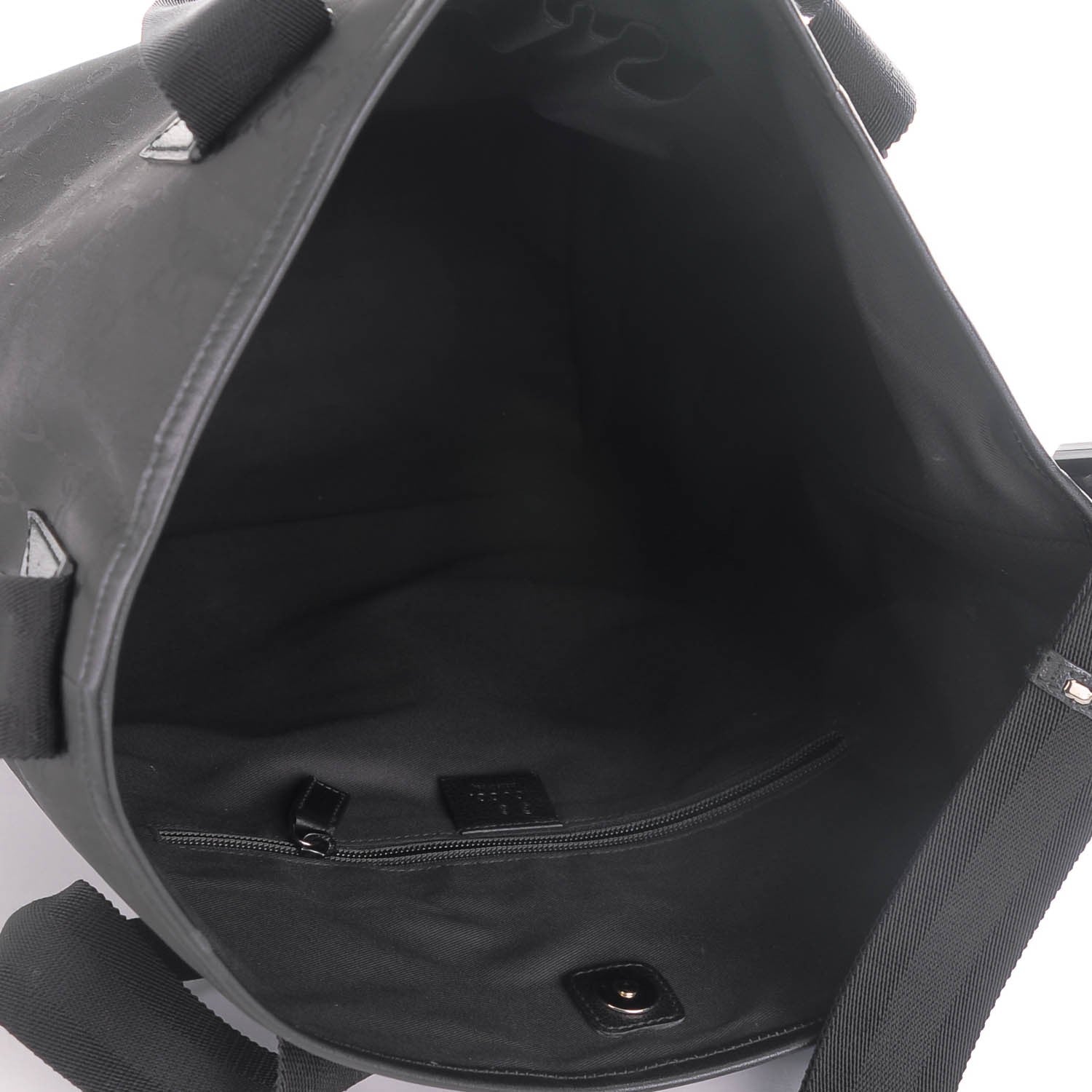 Gucci Nylon Monogram Large Web Handle Vertical Tote Black 5 of 8