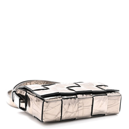 Bottega Veneta Metallic Crushed Calfskin Maxi Intrecciato Cassette Crossbody Bag Anchor 4 of 11