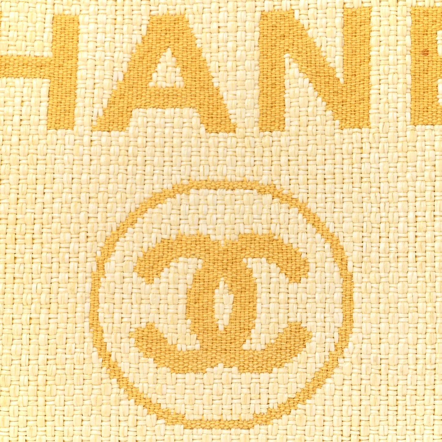 Woven Straw Raffia Medium Deauville Tote Yellow