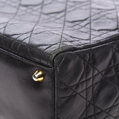 Christian Dior Lambskin Cannage Large Lady Dior Black 18 of 19