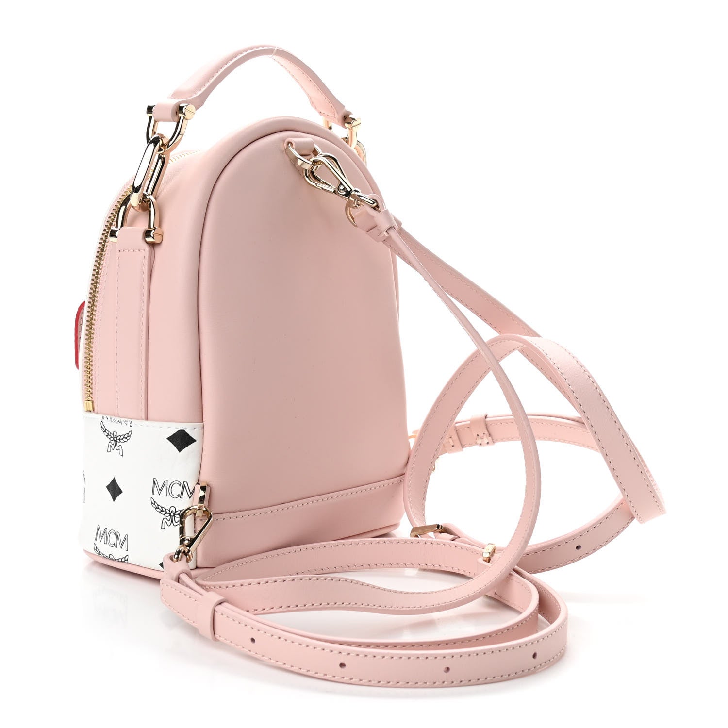 MCM Vistetos X-Mini Patricia Backpack Block Pink 3 of 9