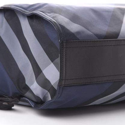 Burberry Nylon Check Small Buckleigh Packable Tote Navy Blue 9 of 12