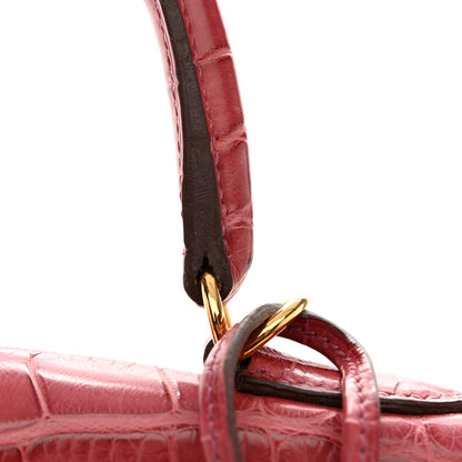 Hermes Matte Alligator Kelly Retourne 35 Rose De Bois 12 of 17
