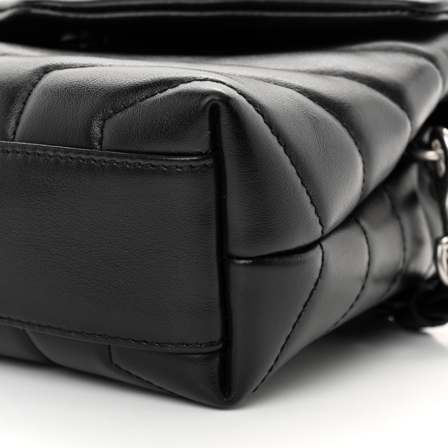 Saint Laurent Calfskin Y Quilted Monogram Toy Loulou Crossbody Bag Black 10 of 12