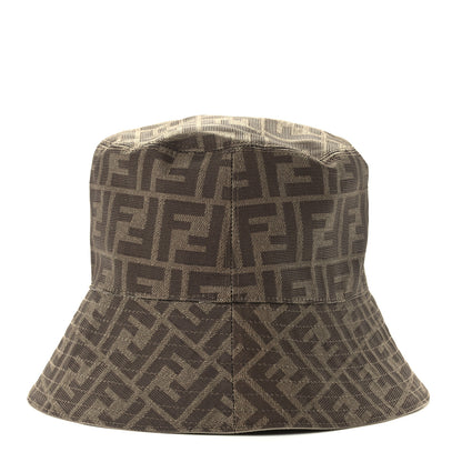 Fendi Technical Fabric FF Reversible Bucket Hat S Tobacco Beige 4 of 9