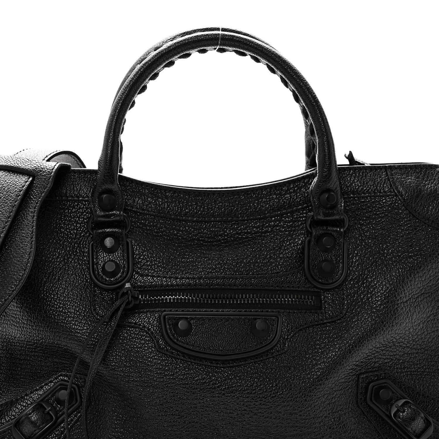 Balenciaga Chevre Black Metallic Edge Hardware S City Black 8 of 10