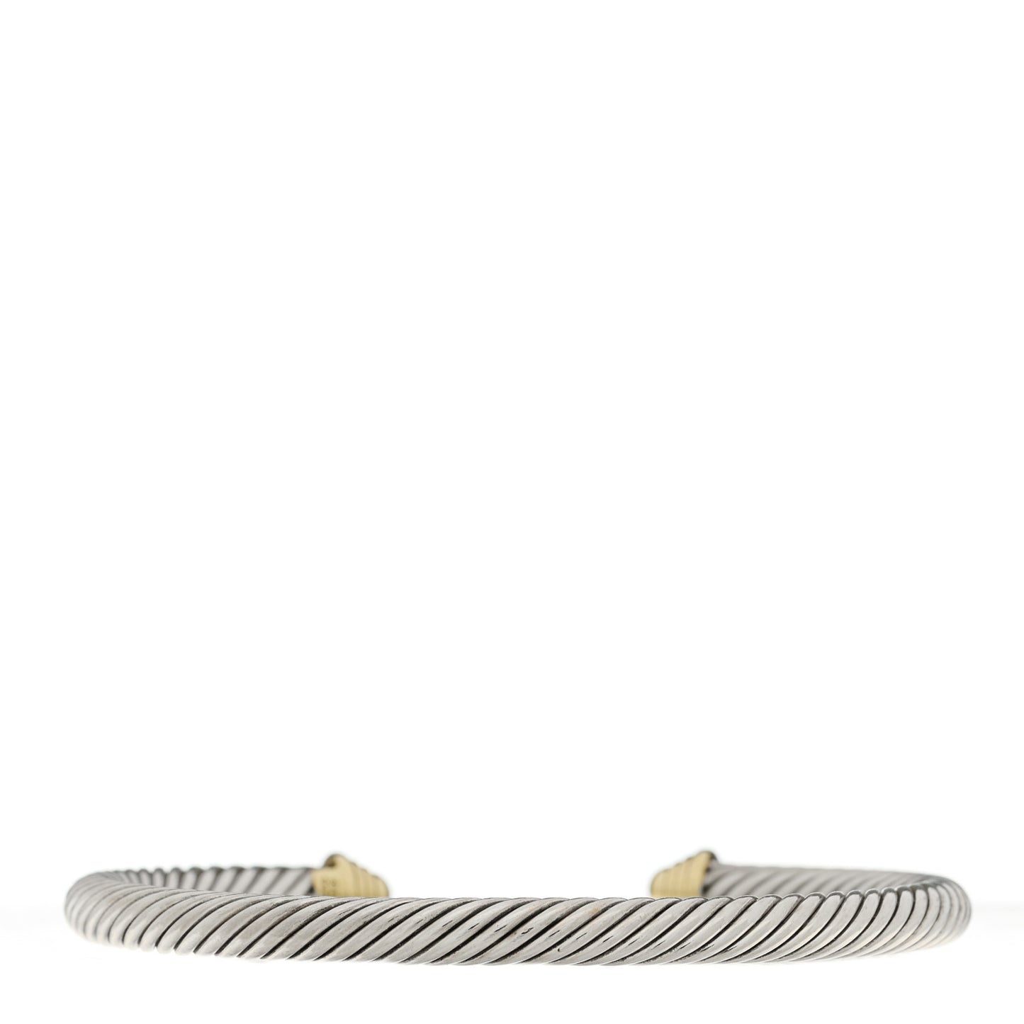 Sterling Silver 14K Yellow Gold 5mm Cable Classics Bracelet