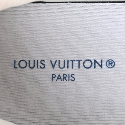 Louis Vuitton Calfskin Monogram Denim Womens Charlie Sneakers 39 White Blue 8 of 11