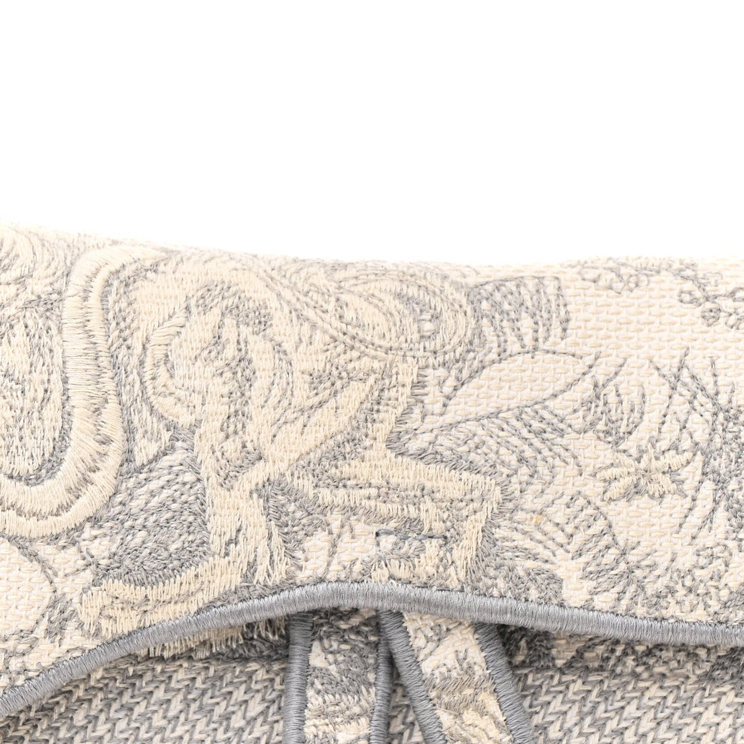 Christian Dior Canvas Embroidered Toile de Jouy Saddle Bag Gray 8 of 10
