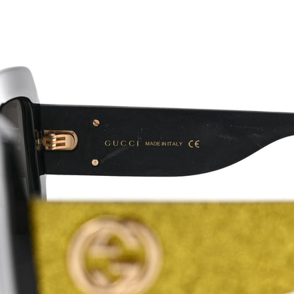 Gucci Square Frame GG0102S Sunglasses Glitter Gold 6 of 9