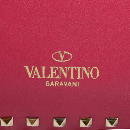 Valentino Garavani Vitello Oversized Rockstud Zip Wristlet Pouch Cyclamin 9 of 9