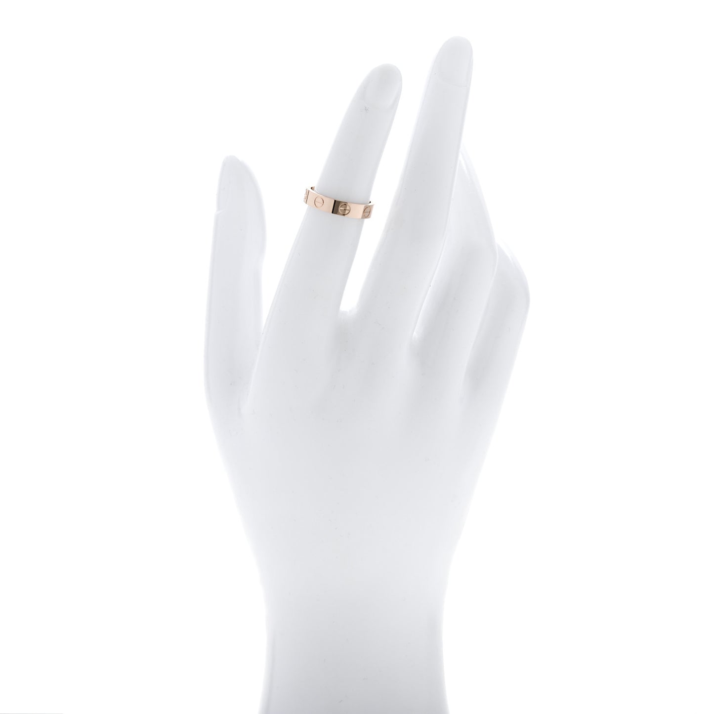 18K Pink Gold 3.5mm LOVE Wedding Band Ring 48 4.5
