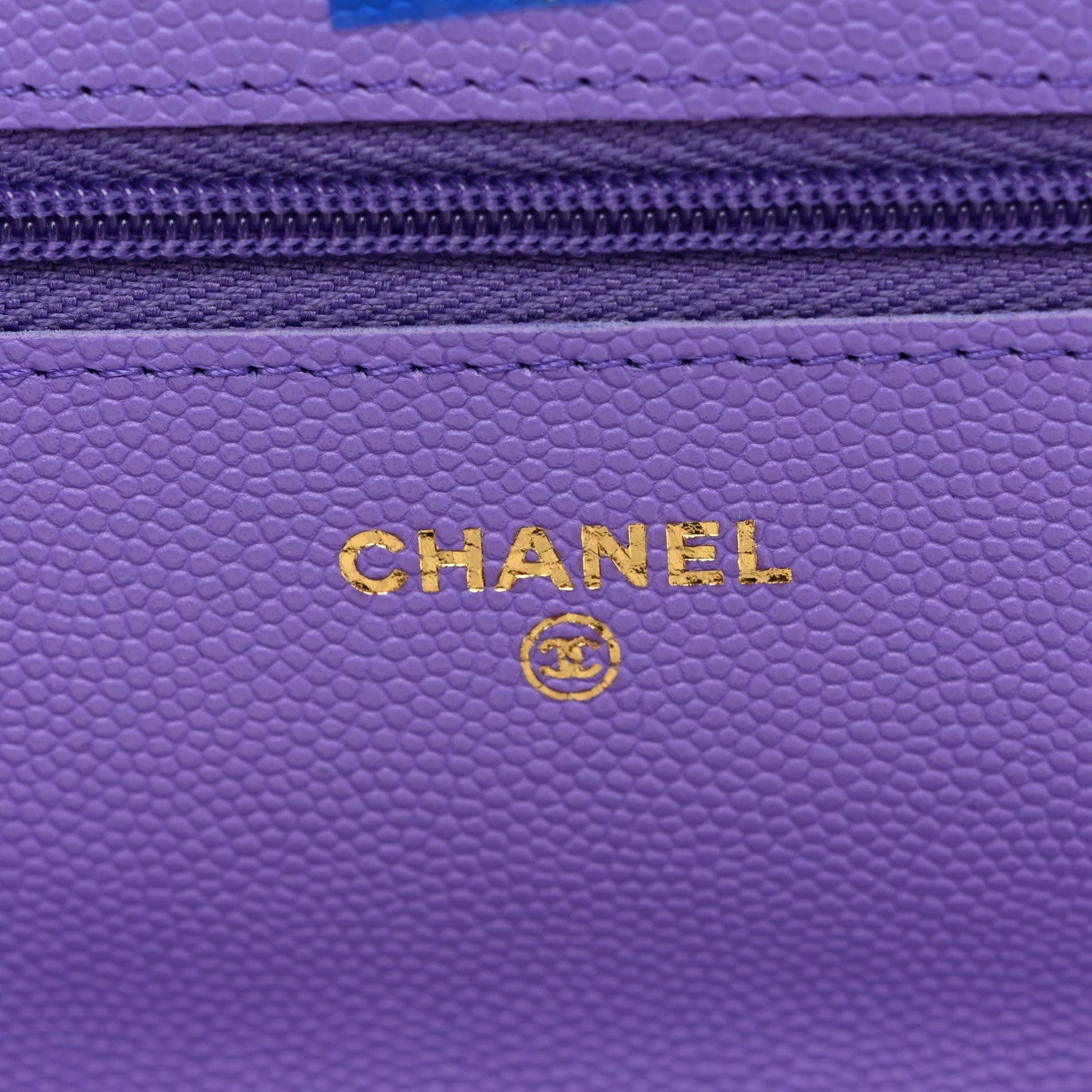 Chanel Caviar Quilted Wallet on Chain WOC Purple 6 of 13