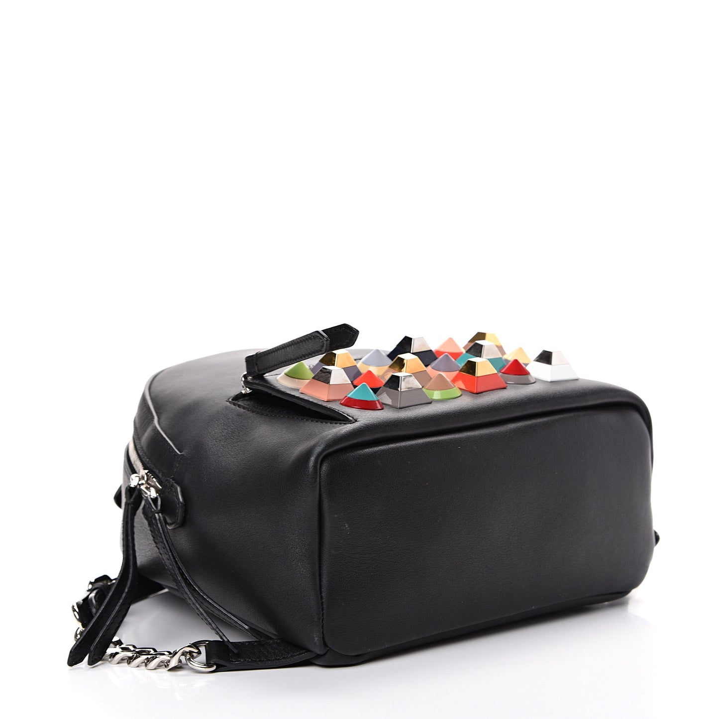 Vitello Dolce Studded Mini Backpack Black Multicolor