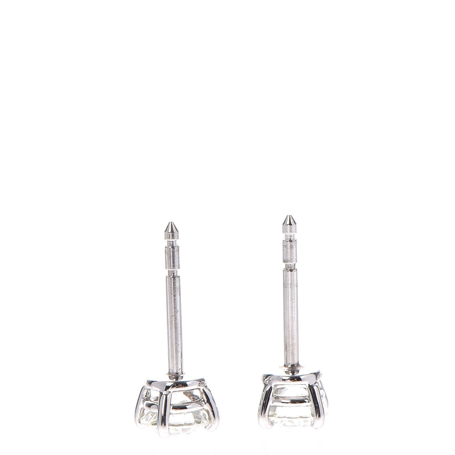 Tiffany Platinum Diamond .90ctw Round Solitaire Earrings 3 of 7