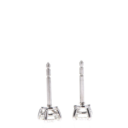 Tiffany Platinum Diamond .90ctw Round Solitaire Earrings 3 of 7