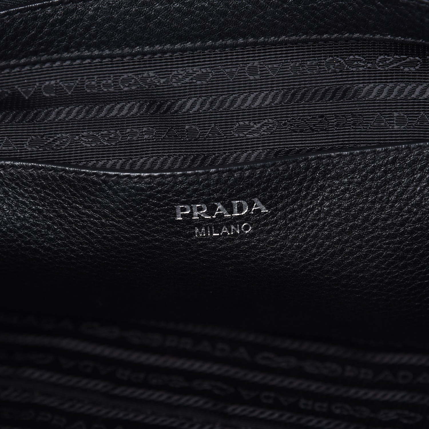 Prada Vitello Daino Shopping Tote Black 9 of 14
