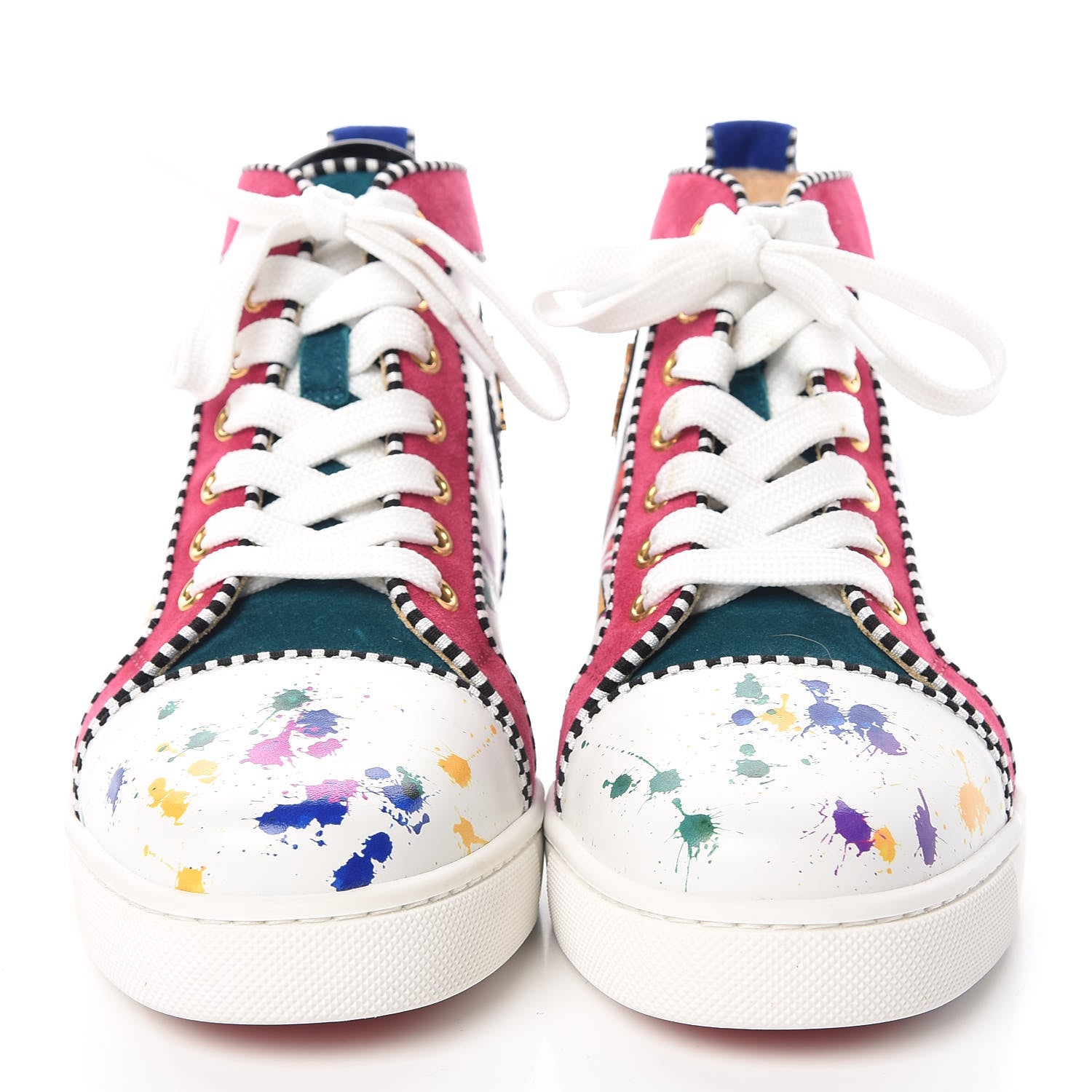 Christian Louboutin Calfskin Womens In Love Rantus Orlato Sneakers 35 White Multicolor 2 of 15