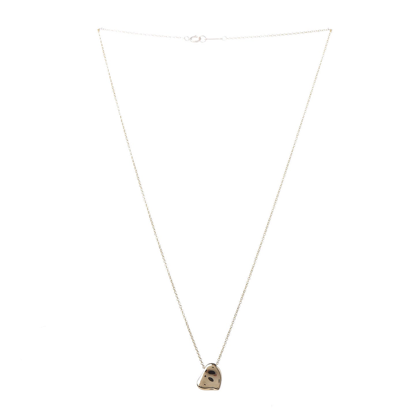 18K Yellow Gold 11mm Elsa Perretti Full Heart Pendant Necklace
