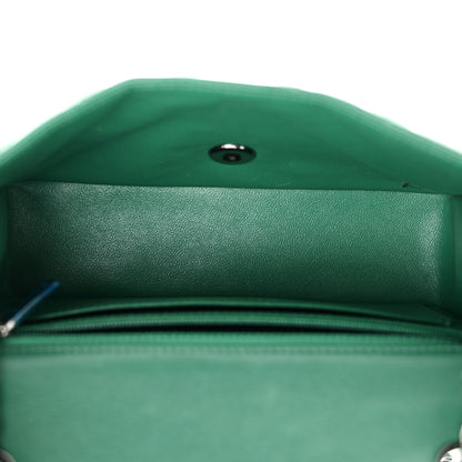 Chanel Lambskin Quilted Mini Rectangular Flap Dark Green 5 of 13