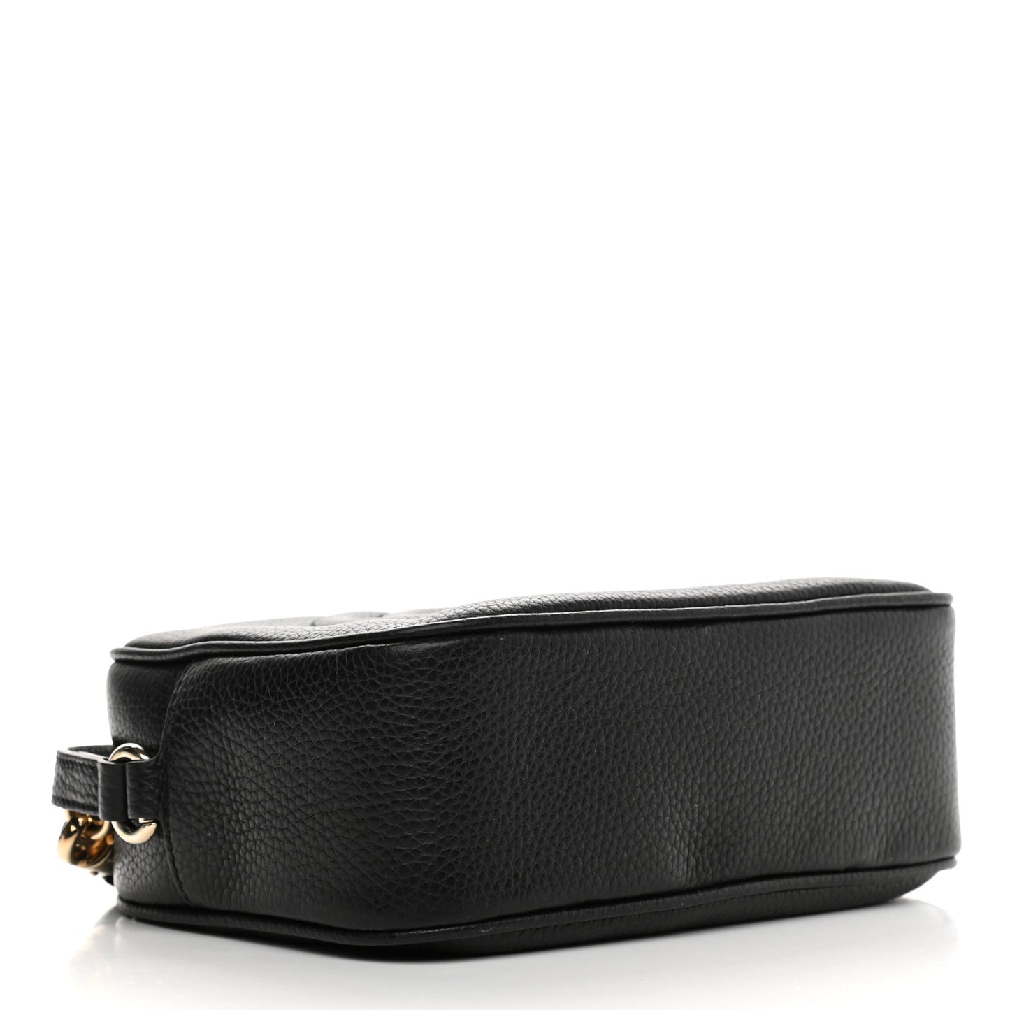 Pebbled Calfskin Small Soho Disco Bag Black