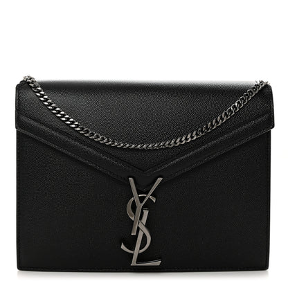 Saint Laurent Grain De Poudre Monogram Cassandra Clasp Bag Black 1 of 11
