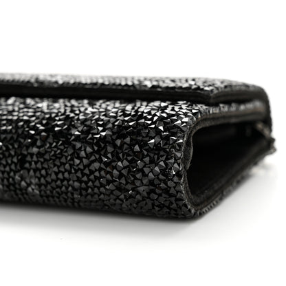 Judith Leiber Swarovski Crystal Perry Flap Clutch Black 10 of 11
